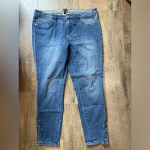 G.I.L.I. Got It Love It Jeans Women's Size 16 Blue With Camouflage Accents